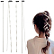 4Pcs 4 Styles Plastic Pearl with Iron Hair Clips, Hair Combs, White, 465~480mm, 1pc/style