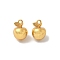 Matte Gold Color 925 Sterling Silver Pendants, Apple, 13x9mm, Hole: 1mm, Hole 2: 1.6mm
