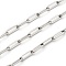 Non-Tarnish 3.28 Feet 304 Stainless Steel Paperclip Chains, Drawn Elongated Cable Chains, Soldered, Stainless Steel Color, 9x3x0.8mm