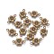 Tibetan Style Alloy Flower Links Connectors, Cadmium Free & Nickel Free & Lead Free, Plum Blossom, Antique Bronze, 18x10mm, Hole: 2mm
