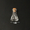Mini High Borosilicate Glass Bottle Bead Containers, Wishing Bottle, with Cork Stopper, Clear, 2.4x1.6cm