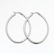 Серьги-кольца из смешанной нержавеющей стали 304 EJEW-P066-48P-2