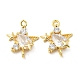 Латунные подвески из прозрачного кубического циркония KK-H460-19G-1