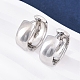 Латунные серьги обруча EJEW-Q015-21A-P-1