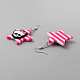 Серьги-подвески со звездой из смолы и черепом EJEW-WH0017-41P-B-2