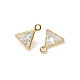Треугольные подвески из латуни с микропаве из кубических цирконий KK-Z136-29G-01-2