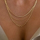 Ожерелья из трехслойной нержавеющей стали NJEW-D054-01A-01G-2