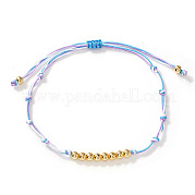 Латунные круглые бусины плетеные браслеты из бисера AZ5003-9