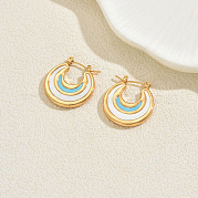 Серьги-кольца из нержавеющей стали в форме луны JD2482-1