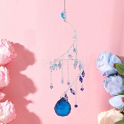 Стеклянные каплевидные подвесные ловцы солнца&nbsp;HJEW-TA00413-02