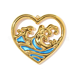 Большие эмалевые подвески из нержавеющей стали 304&nbsp;STAS-OY003-30G