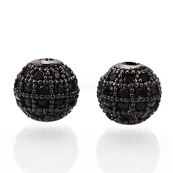 Стойки обшивки латунь кубического циркония бусы ZIRC-S001-8mm-B04