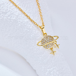 Планета латунные микропаве прозрачные кубические цирконии подвески ожерелья FS-WGFD3F3-01