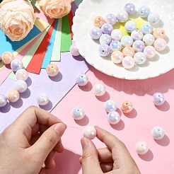 50 шт. Непрозрачные акриловые бусины&nbsp;OACR-CJ0002-10