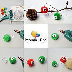 10mm multicolor сортированные pom poms шарики около 2000pcs для украшения куклы ремесла diy AJEW-PH0001-10mm-M