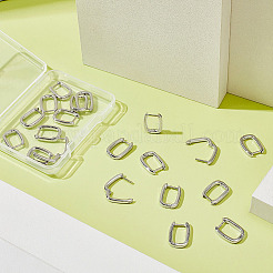 10 пара латунных серег-колец Huggie Hoop&nbsp;EJEW-ME0001-08P