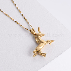 Ожерелья из нержавеющей стали с подвеской в виде единорога&nbsp;MX0143