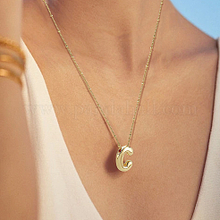 1 шт. латунная цепочка с подвесками в виде букв из сплава NJEW-LP0001-41C-G