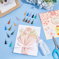 72 шт. 9-х цветные стальные иглы-диспенсеры с тупым кончиком FIND-BC0005-80