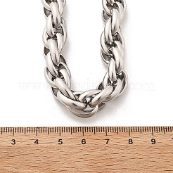 Ожерелья из нержавеющей стали 304 с цепочкой-канатом для женщин и мужчин NJEW-A033-04B-P