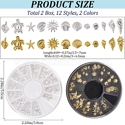 2 набор 2 цвета 12 сетки сплав кабошонов&nbsp;DIY-CP0011-27