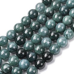 Нити бусин из натурального голубого нефрита&nbsp;G-H341-8mm-02