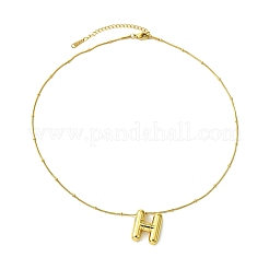 Кулон с заглавной буквой из нержавеющей стали 304 с ионным покрытием (IP) NJEW-R265-05G-H