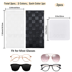 2 шт. 2-цветный футляр для очков из искусственной кожи&nbsp;AJEW-CN0003-26C