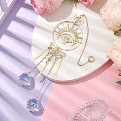 Украшение из латуни с подвеской в виде глаза бабочки&nbsp;HJEW-TA00225