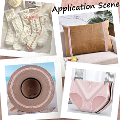 10 ярд полиэстер эластичная кружевная отделка&nbsp;SRIB-WH0011-121D