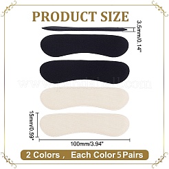 10 пара двухцветных фибровых противоизносных накладок на пятку&nbsp;FIND-WR0012-82