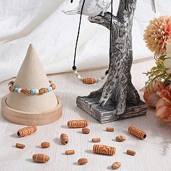 150 шт. 5 стиля акриловые бусины с имитацией дерева&nbsp;SACR-SC0001-38B