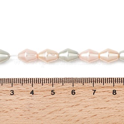 Нити бусин-имитаторов из гальванизированного непрозрачного стекла с имитацией жемчуга&nbsp;EGLA-H113-05D