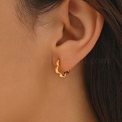 Серьги-кольца из латуни с цветком&nbsp;PM0163