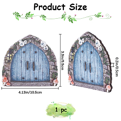 Деревянная скульптура сказочной двери&nbsp;DIY-WH0430-364