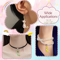 16шт 8 цвета стеклянные подвески&nbsp;PALLOY-CJ00093