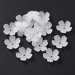 200 шт. 5-лепестковые прозрачные акриловые колпачки для бусин&nbsp;SACR-SP0001-45