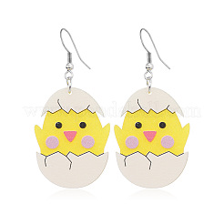 Пасхальные акриловые серьги-подвески&nbsp;FS-WG7A481-01