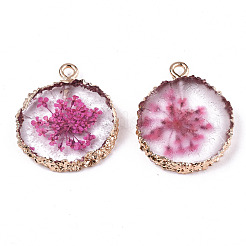 Прозрачная прозрачная эпоксидная смола и подвески из засушенных цветов&nbsp;RESI-S383-075-C03