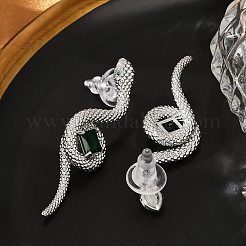 Латунные микро проложить серьги стержня кубического циркония&nbsp;EJEW-P301-18P