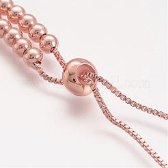 Латунь шарик цепь ожерелье материалы NJEW-F151-01RG