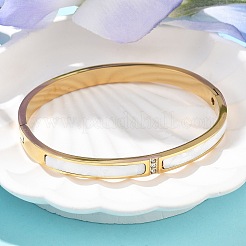 Браслеты из нержавеющей стали 304 со стразами для женщин BJEW-Z092-07G