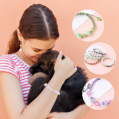 84шт 6 цвета непрозрачные акриловые бусины&nbsp;OACR-GA0001-08