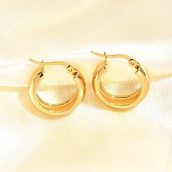 Серьги-кольца из нержавеющей стали 304&nbsp;QM4377-2