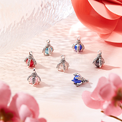 48 шт. 6 цветных подвески из сплава в тибетском стиле&nbsp;FIND-SC0002-12