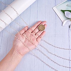 Цепочки из прозрачных фианитов и бисера JX589A-01