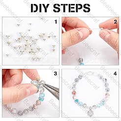 60шт 6 стиля 925 бусины из стерлингового серебра&nbsp;STER-BBC0008-15