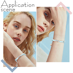 6 шт. латунные микрофибровые бусины из кубического циркония ZIRC-BBC0002-44P