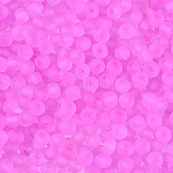 Прозрачные матовые цветные стеклянные бусины&nbsp;SEED-T007-12I