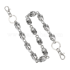 Цепные ремни из цинкового сплава с черепом&nbsp;AJEW-WH0070-24AS